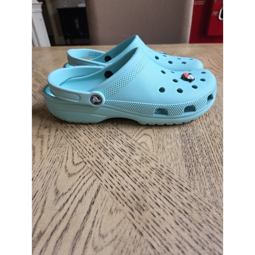 Original Crocs Classic Color Aqua Blue 10 Mens 12 Women's Excellent Unisex - Picture 5 of 8